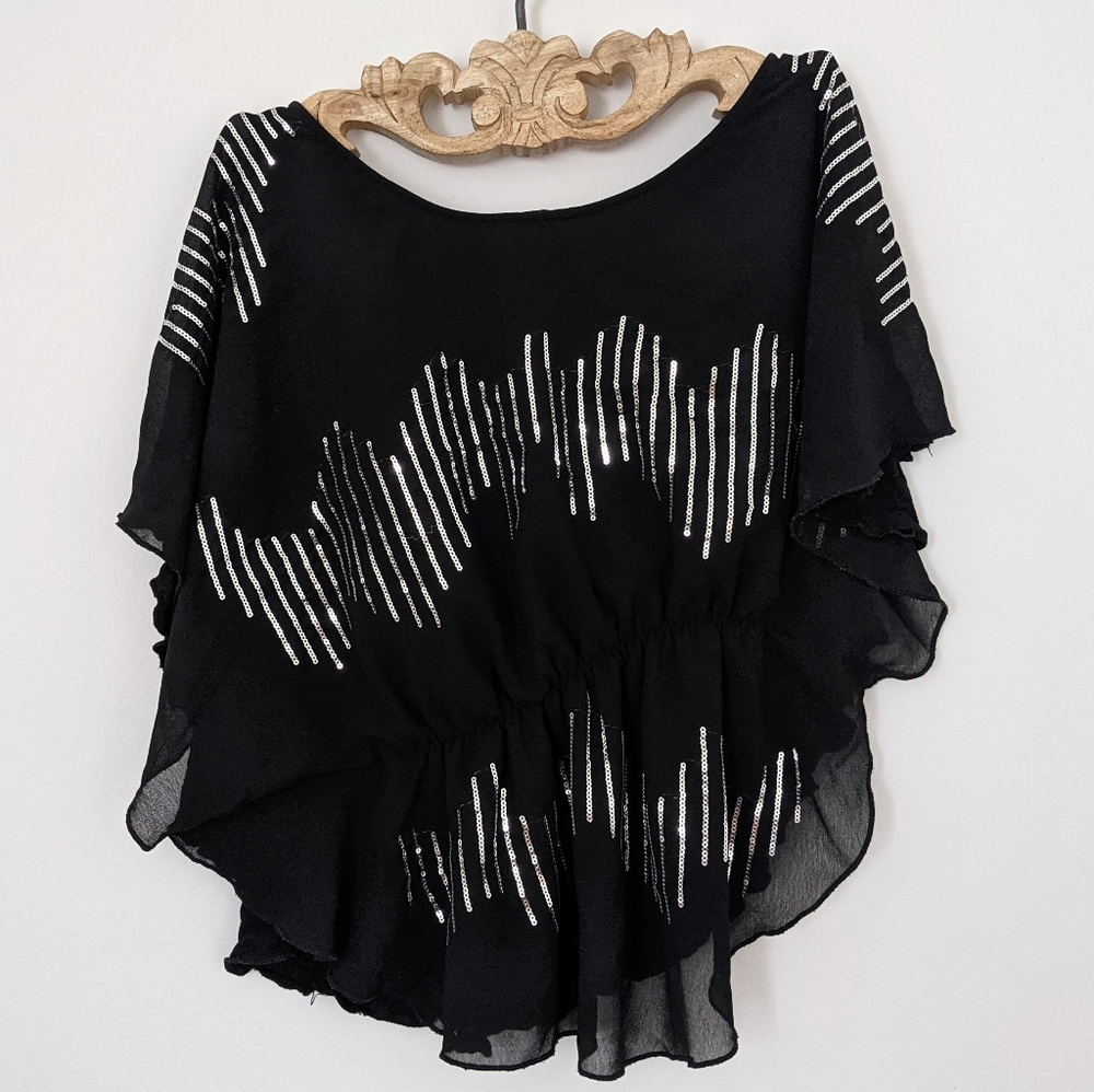 Rue 21 Black Sequin Blouse